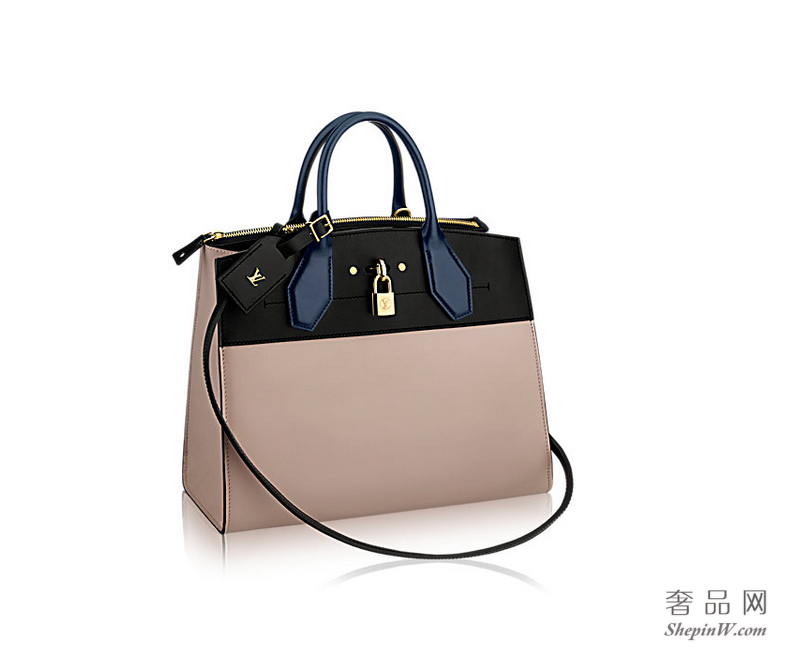 louis vuitton  City Steamer 中号手袋 M42496灰黑色