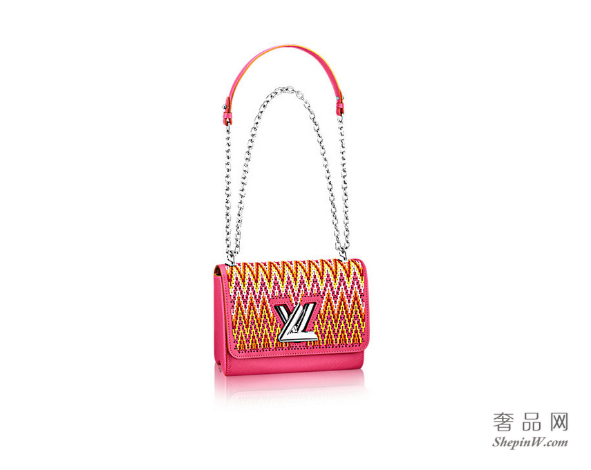 路易威登LOUIS VUITTON Epi皮革搭五色皮线Twist 中号手袋 M54721