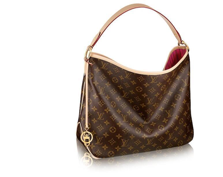 路易威登 Delightful Monogram 中号手袋 M50157 牡丹粉