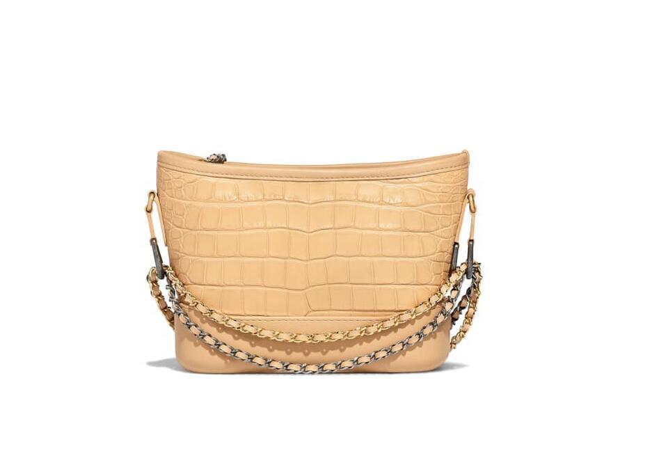 香奈儿CHANEL'S GABRIELLE Small Hobo Bag 短吻鳄鱼皮小号流浪包
