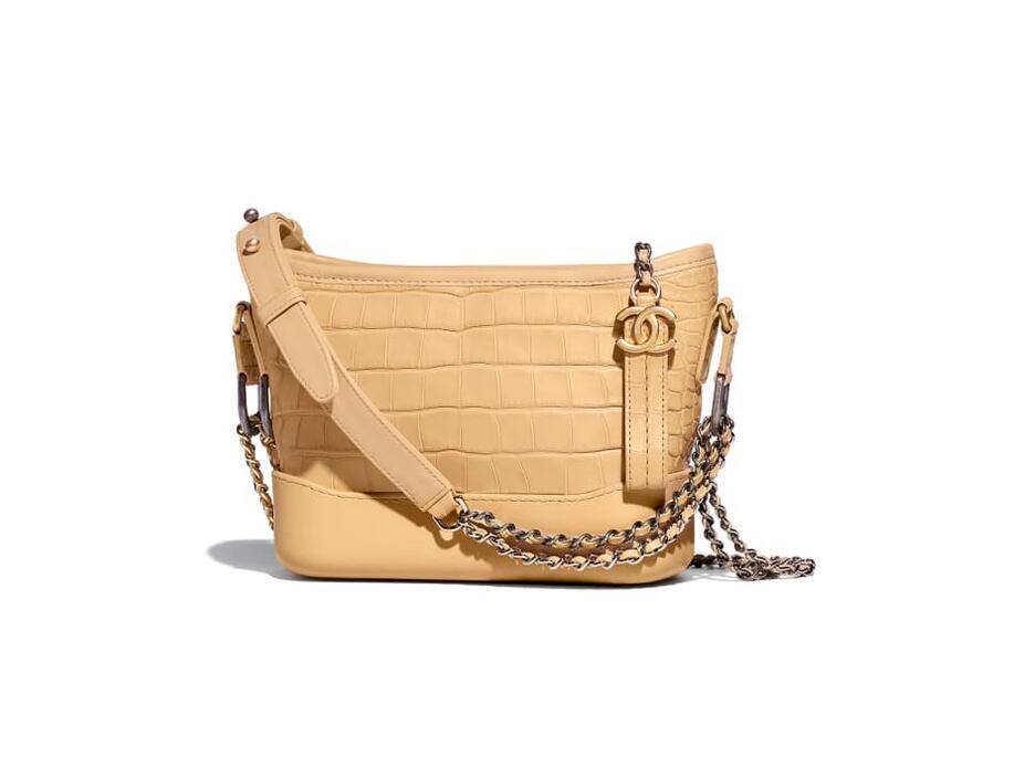香奈儿CHANEL'S GABRIELLE Small Hobo Bag 短吻鳄鱼皮小号流浪包