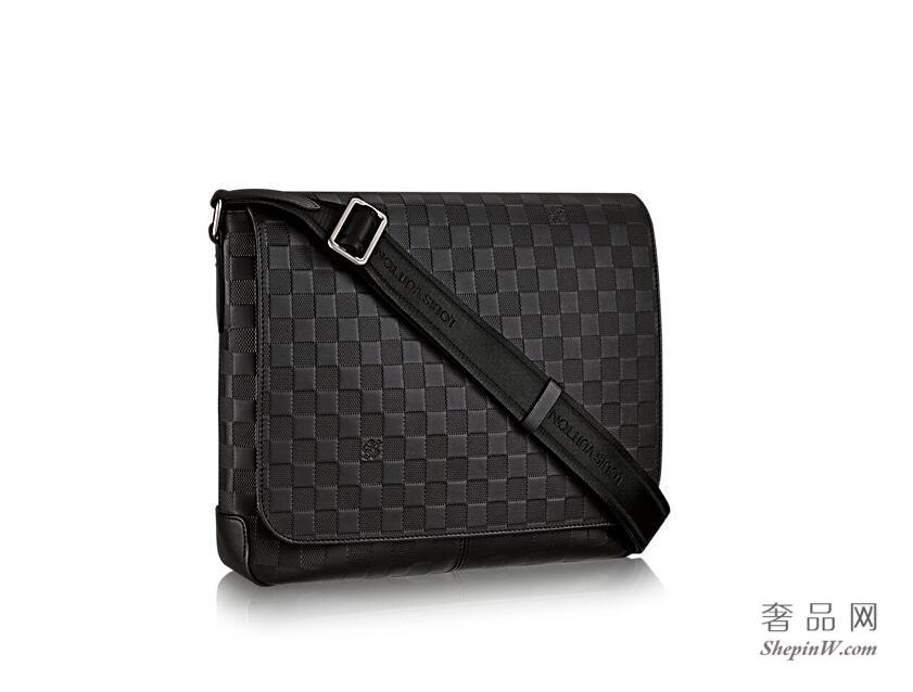 District 中号手袋柔软的 Damier Infini 皮革 N41284