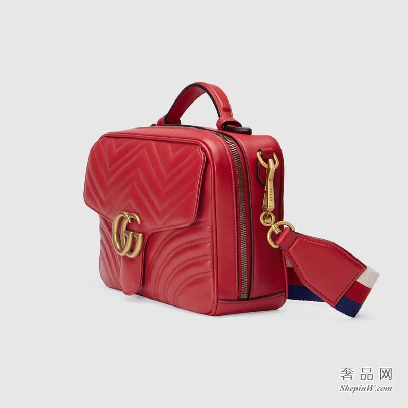 Gucci GG Marmont 系列绗缝肩背包498100 DTDPT 8227