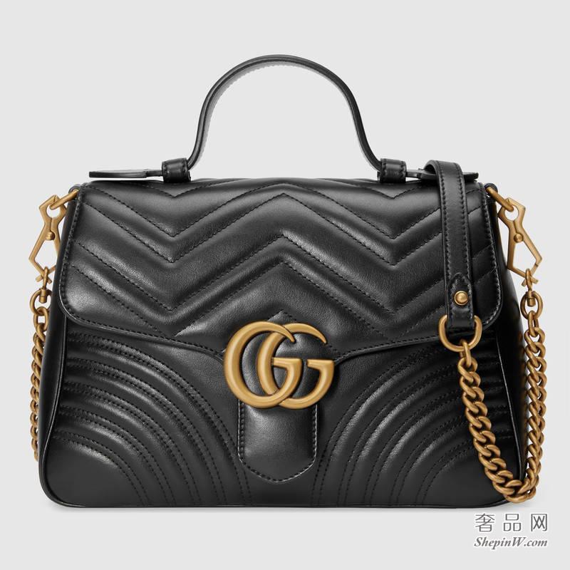 Gucci GG Marmont系列小号手提包498110 DTDIT 1000