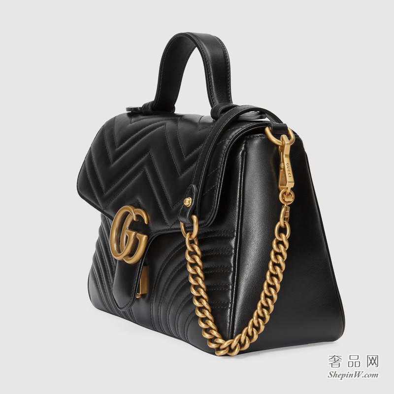 Gucci GG Marmont系列小号手提包498110 DTDIT 1000