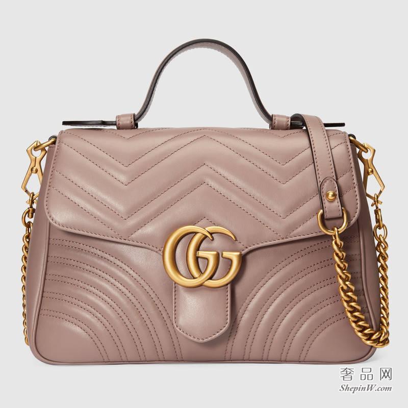 Gucci GG Marmont系列小号手提包498110 DTDIT 5729