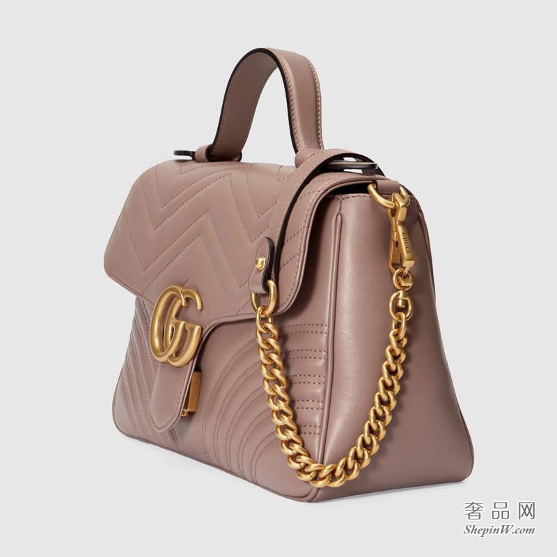 Gucci GG Marmont系列小号手提包498110 DTDIT 5729