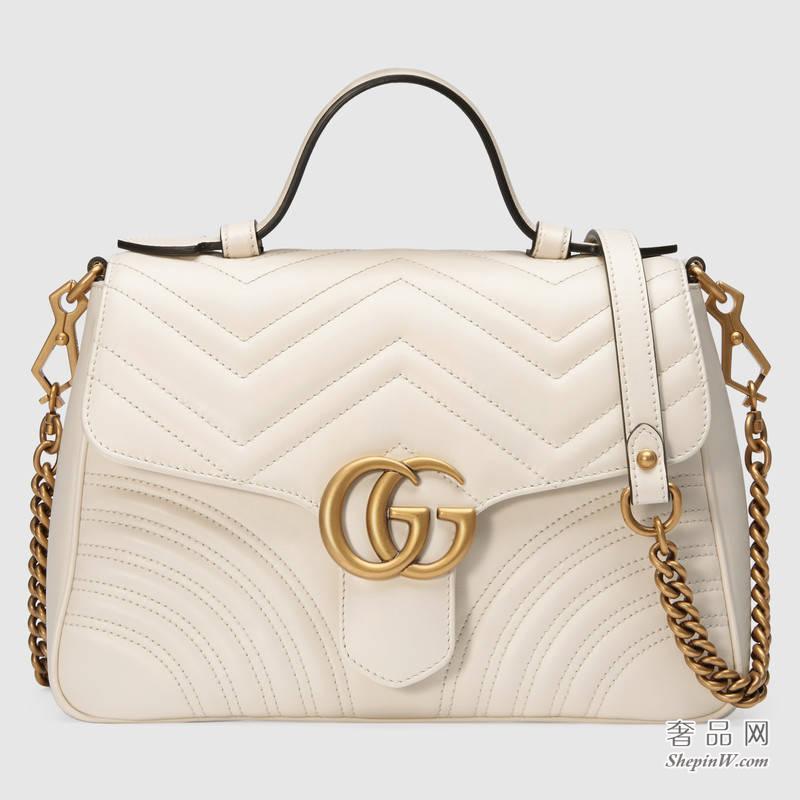 Gucci GG Marmont系列小号手提包498110 DTDIT 9022