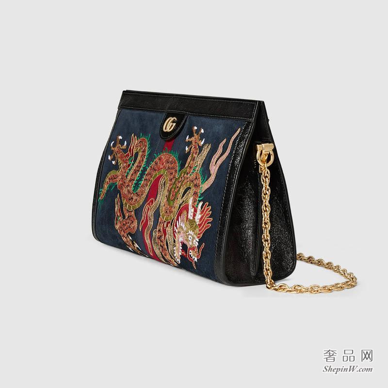 古驰Gucci Ophidia系列中号刺绣肩背包503876 D6ZXG 8828