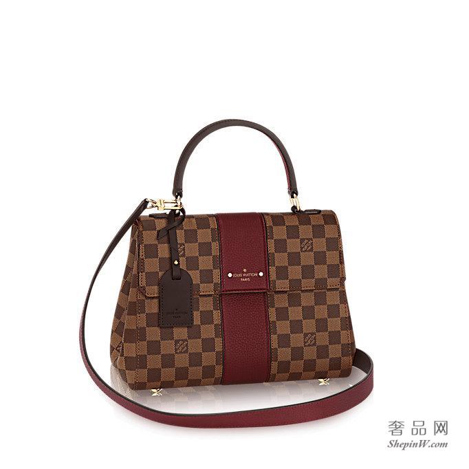 路易威登 LV 牛皮 Bond Street 手袋酒红色 N64416 木兰粉N64417