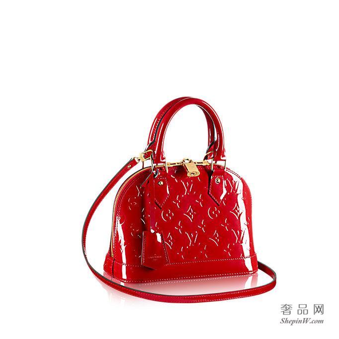 路易威登 LV Alma BB 紫红色 手袋 M91678  樱桃红M90174