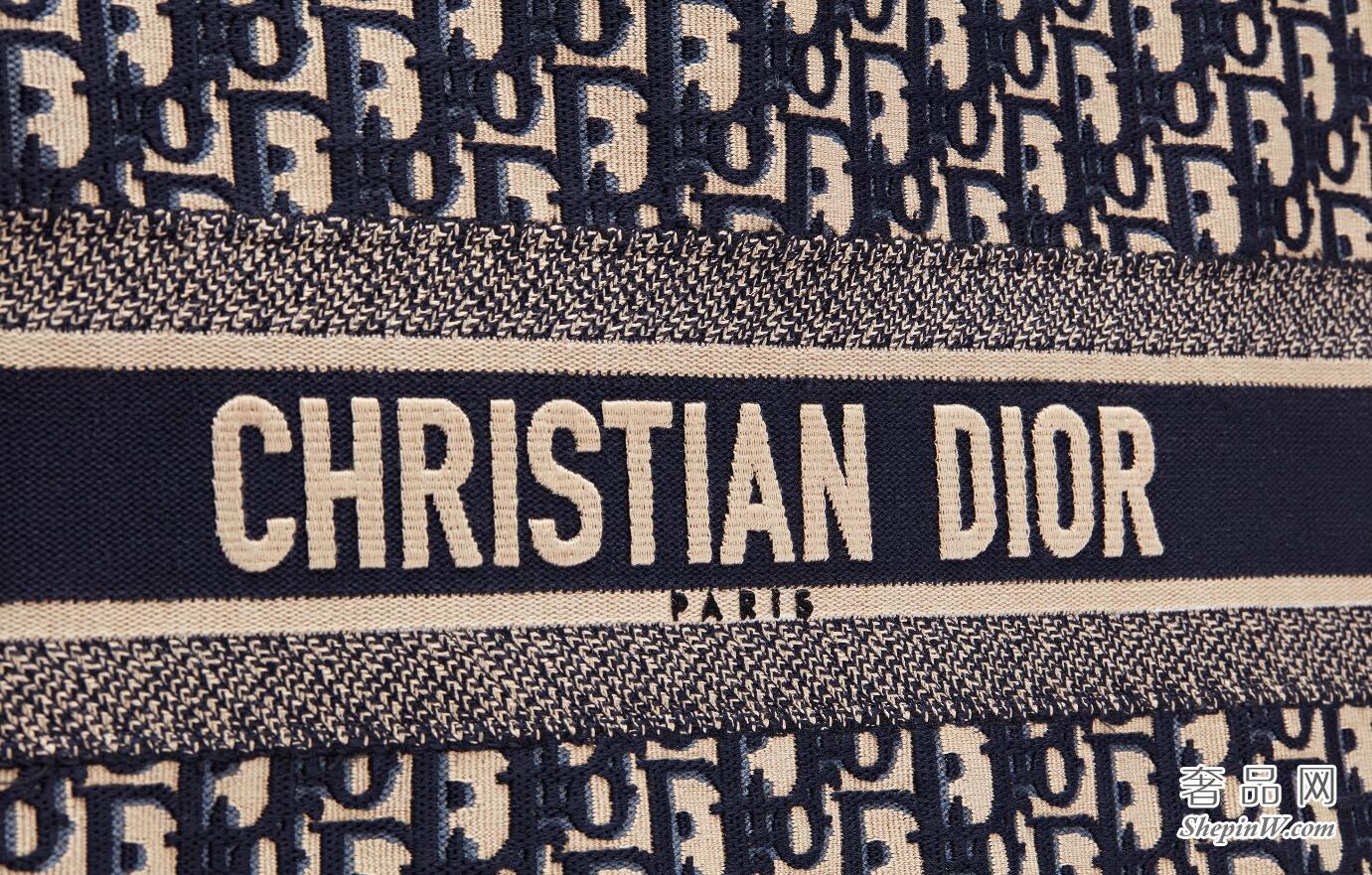 迪奥Dior Book Tote Dior Oblique帆布加绣手提包