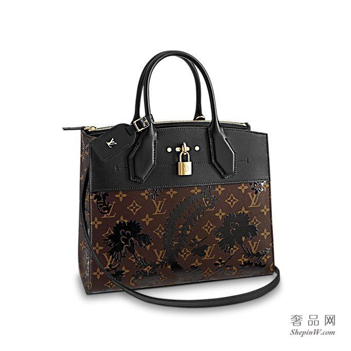 路易威登 LV 新款Monogram Blossom花纹City Steamer 中号手袋 M43606