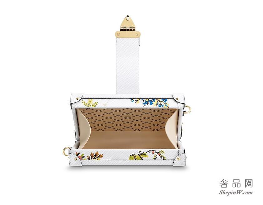 路易威登 LV 2018春夏Petite Malle手袋 M53083 Epi皮革印粉 蓝 黄花图