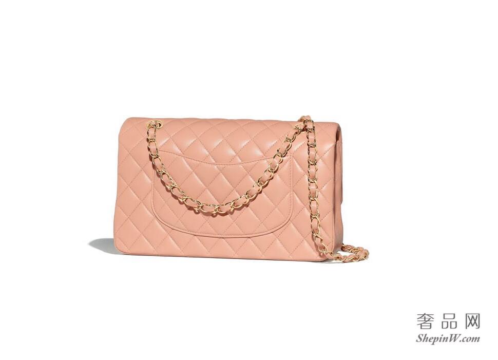 香奈儿chanel 2018春夏款 米色羊皮Classic Handbag 经典口盖包