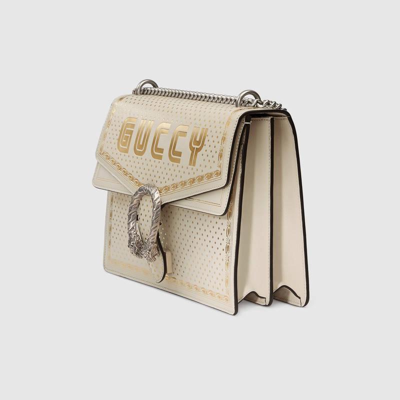 Gucci古驰 Dionysus系列Guccy印花中号肩背包400235 0KLAN 8711