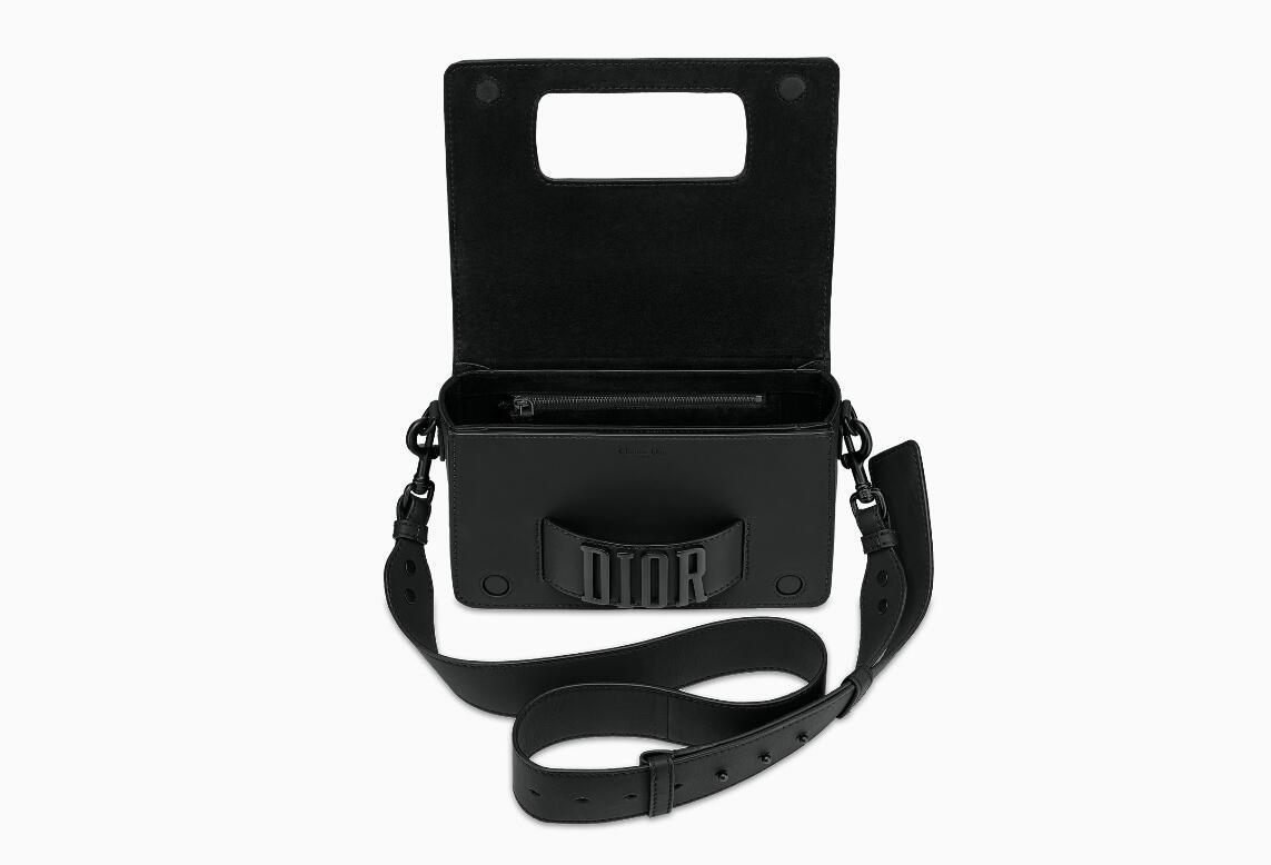 Dior迪奥 Dio(r)evolution黑色小牛皮翻盖式手提包