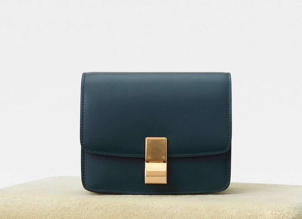 CELINE 赛琳 亚马逊绿 Classic box 小号抛光小牛皮手袋