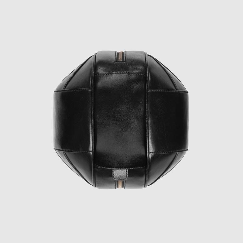 Gucci古驰 黑色皮革 篮球造型购物袋 536110 0PL0T 1000