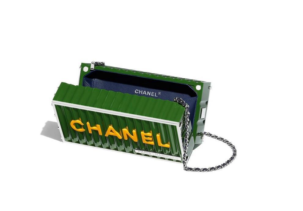 香奈儿CHANEL化妆盒 绿色 名贵树脂与银色金属