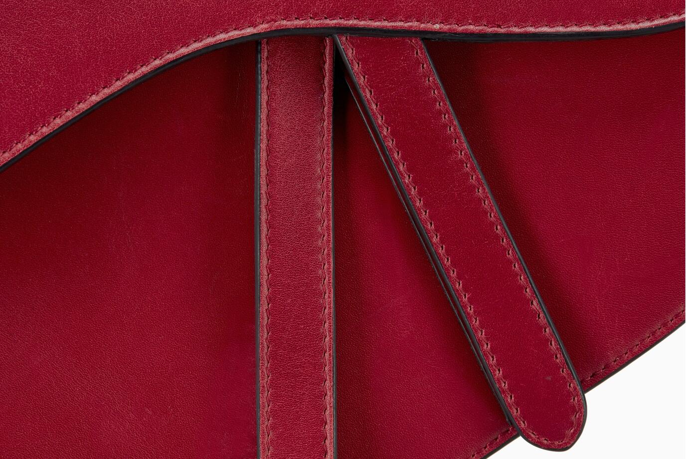 迪奥 Dior Saddle红色小牛皮手提包 M0446CWGH_M41R