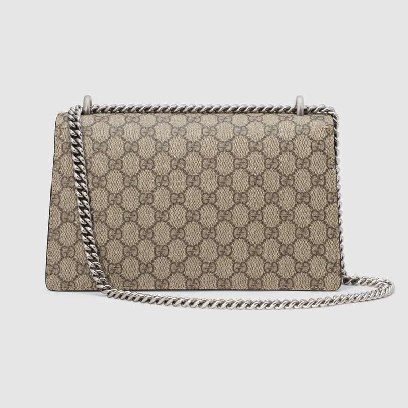 gucci Dionysus系列NY Yankees™贴饰小号肩背包 米色/乌木色