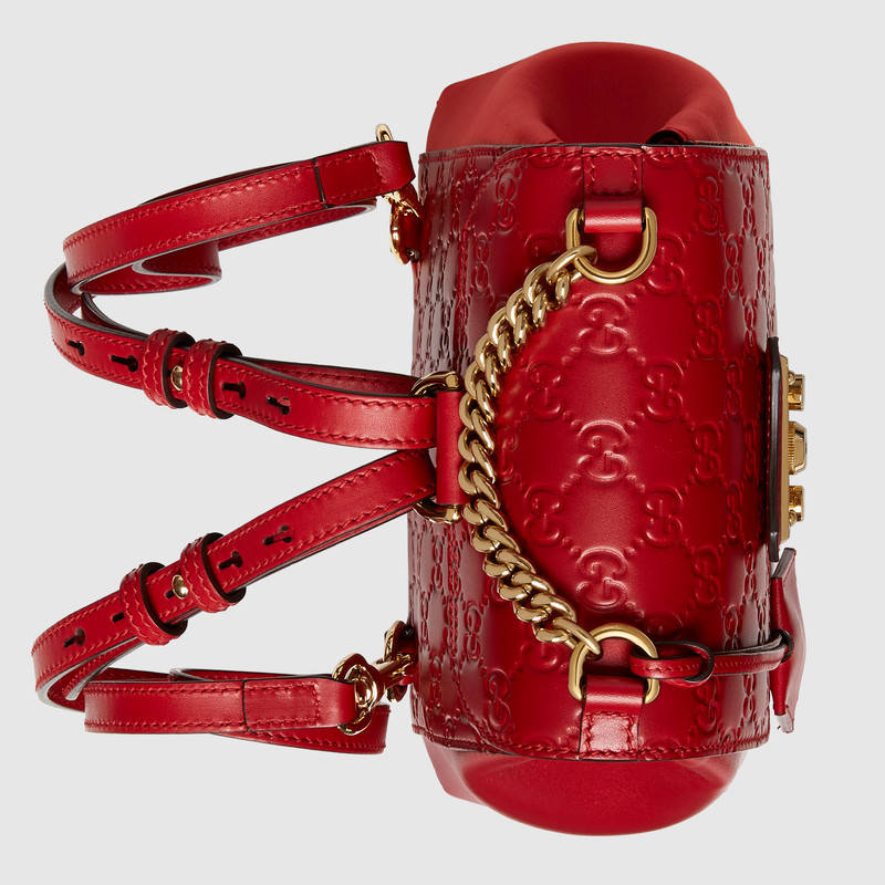 gucci Padlock系列Gucci Signature皮革背包 498194 0DM1G 6433