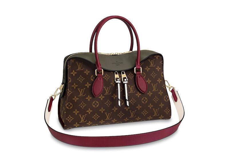 路易威登 LV Tuileries 手袋 M43794  Kaki Fango Monogram帆布与三色牛皮