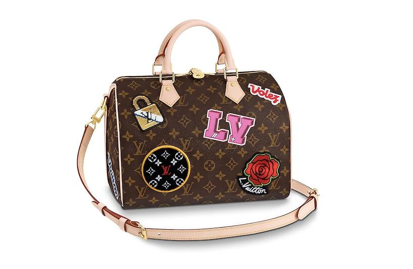 louisvuitton 印花与刺绣贴 Speedy 30手袋 M43989