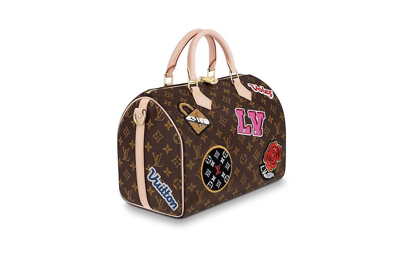 louisvuitton 印花与刺绣贴 Speedy 30手袋 M43989