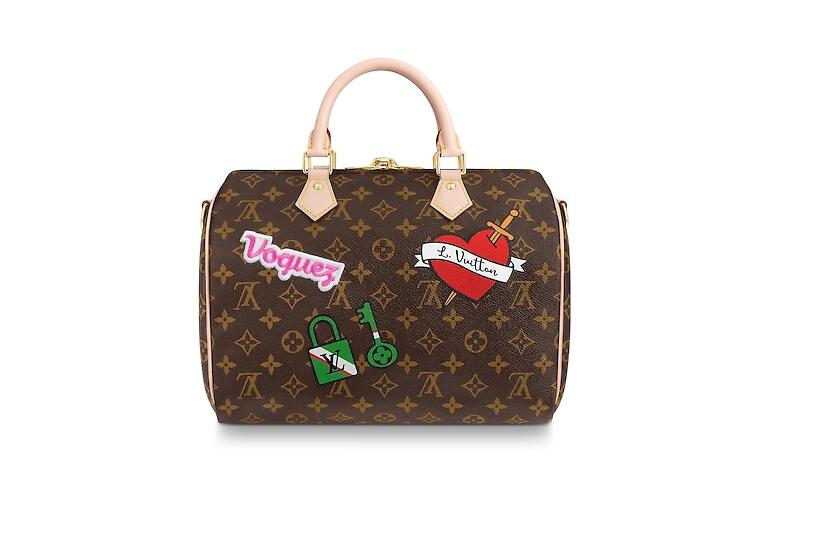 louisvuitton 印花与刺绣贴 Speedy 30手袋 M43989