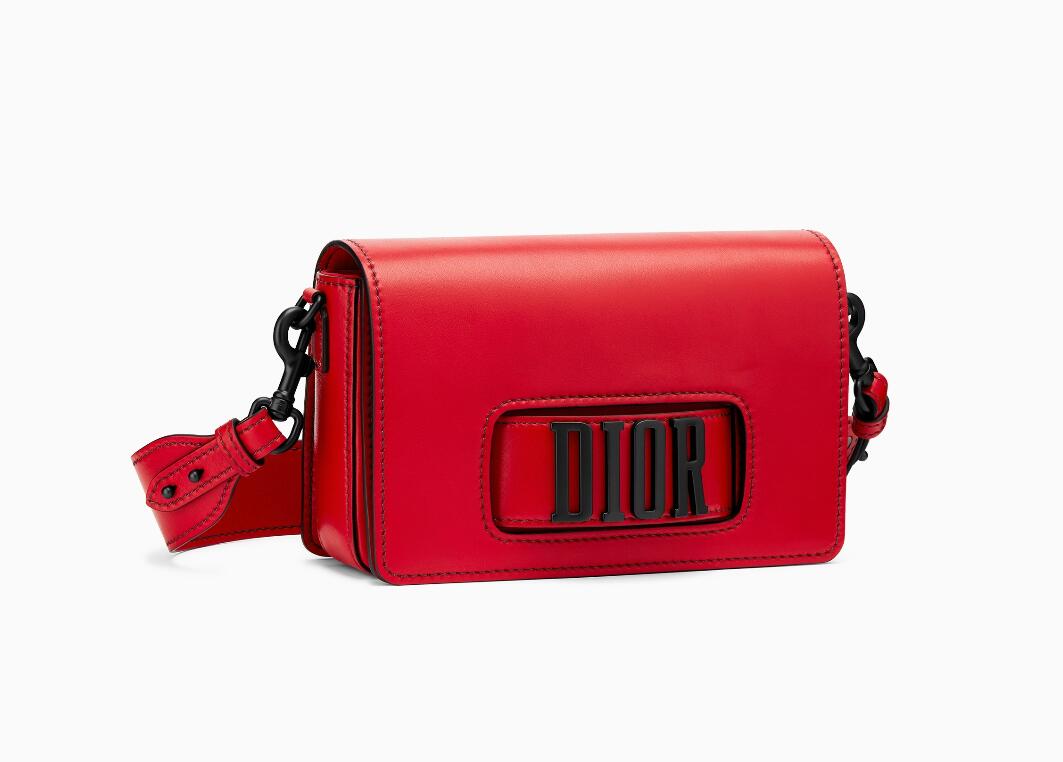 迪奥 Dior evolution红色 哑光小牛皮翻盖式手提包 M8000SLOM_M927