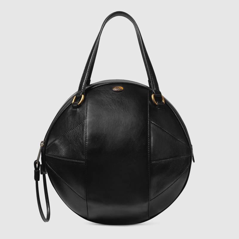 Gucci 黑色皮革 篮球造型购物袋541843 0PL0T 1000