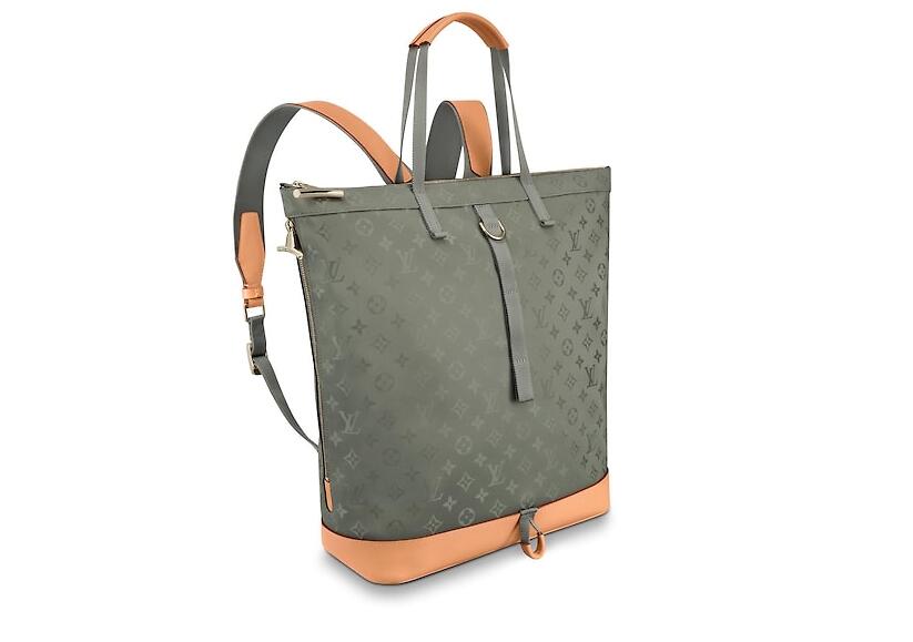 路易威登 太空风格 LV 拉链 Tote 手袋 M43887 Monogram Titanium面料