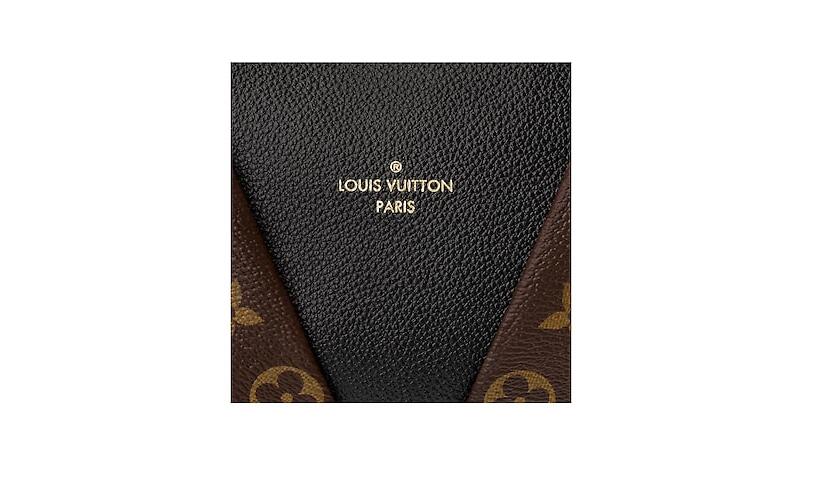 路易威登 lv官网中文版 V Tote 中号手袋 M43948 黑色/焦糖色