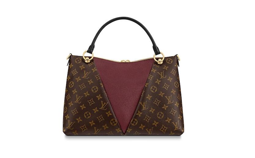 路易威登 2018秋冬版 LV V Tote 中号手袋 M43949 酒红色