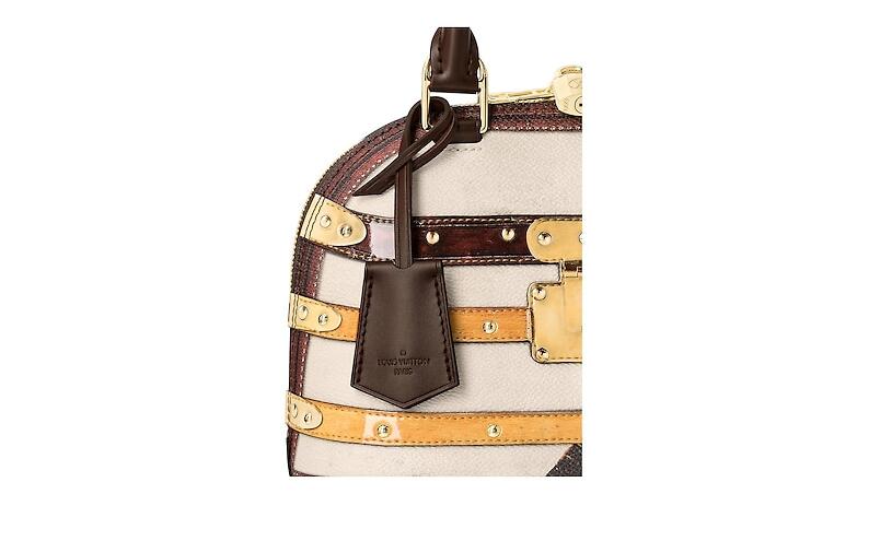 路易威登 LV Alma BB 手袋 M52552 小牛皮与涂层帆布面料搭配漆绘格纹装饰