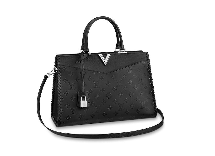 路易威登 LV Very Tote 拉链手袋 M54147 黑色Cuir Ecume与Cuir Plume皮革面料