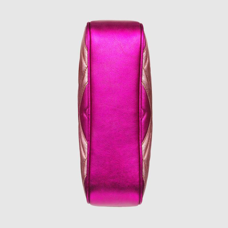 Gucci古驰 紫红色/红色GG Marmont 绗缝小号肩背包447632 0U1XC 5561