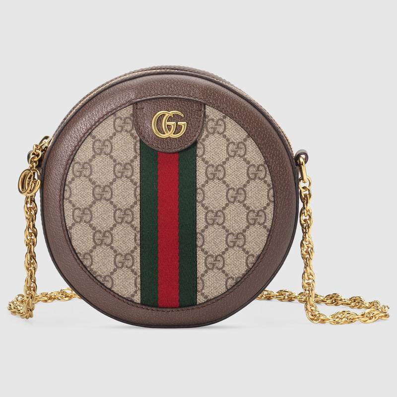 古驰 Gucci Ophidia GG圆形迷你肩背包550618 96I3B 8745