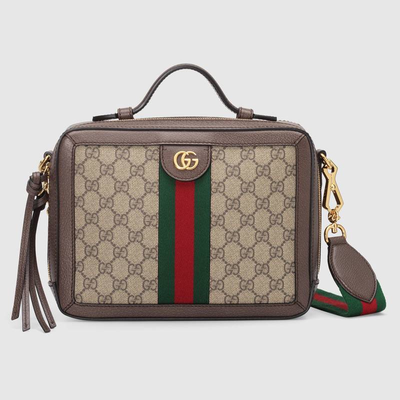 古驰 Gucci 米色/乌木色 Ophidia系列小号GG肩背包 550622 K05NG 8745