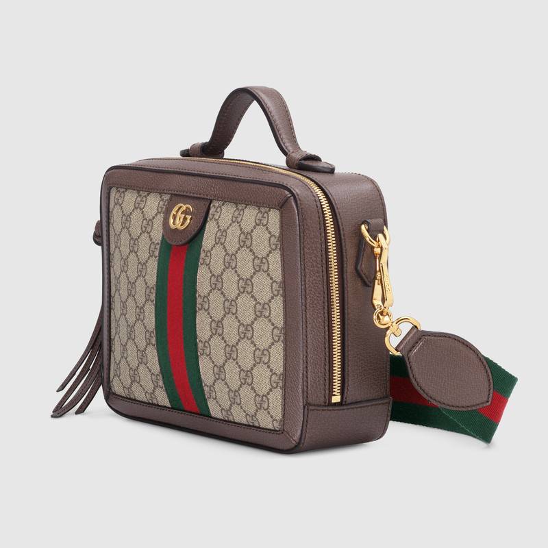 古驰 Gucci 米色/乌木色 Ophidia系列小号GG肩背包 550622 K05NG 8745