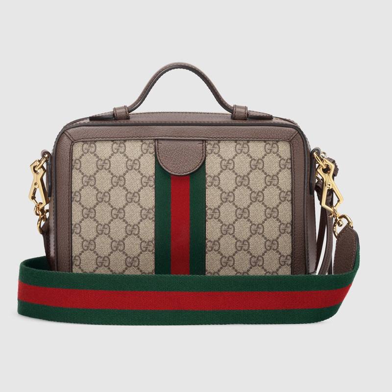 古驰 Gucci 米色/乌木色 Ophidia系列小号GG肩背包 550622 K05NG 8745