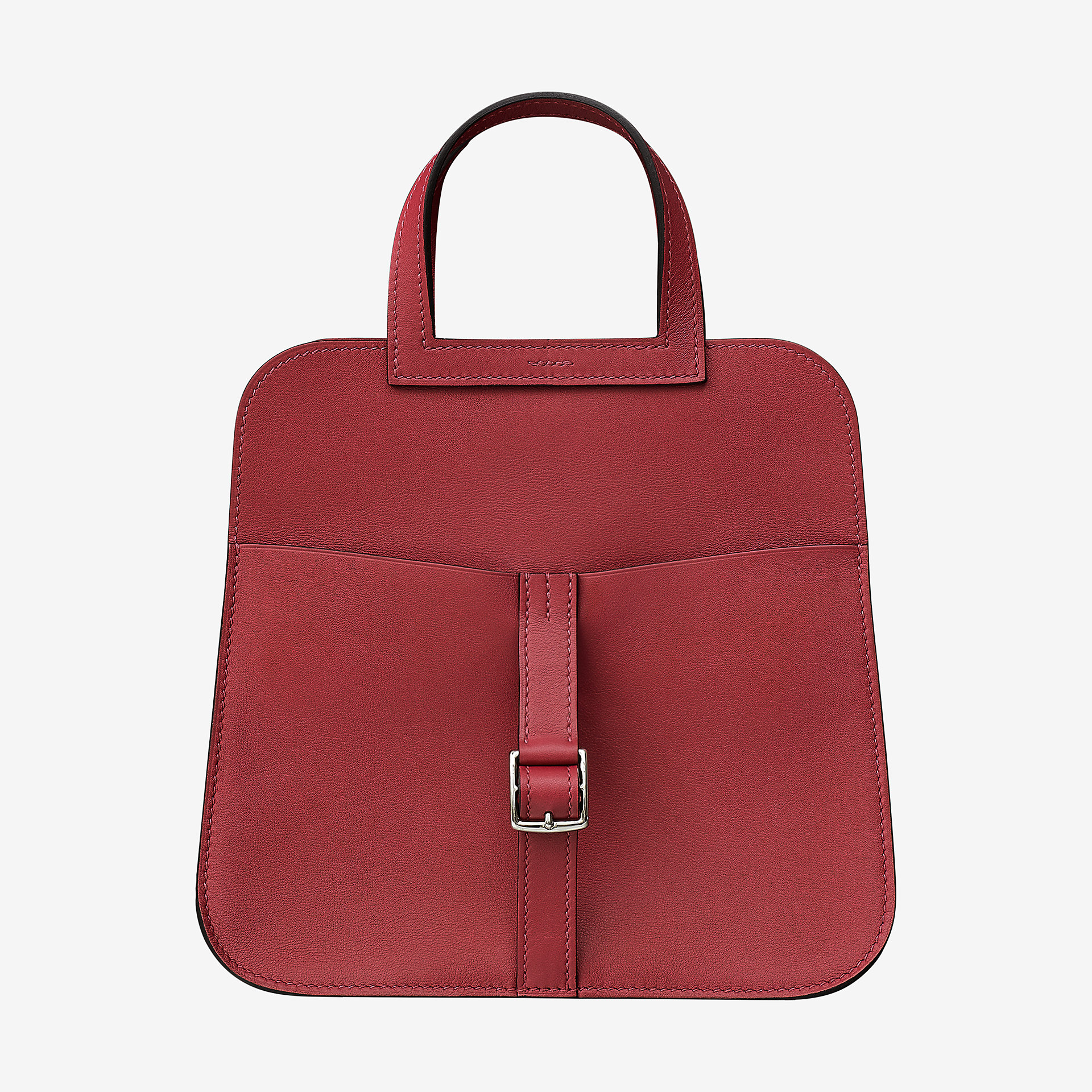 Hermes mini Halzan bag Rouge grenat Swift 小牛皮手提包