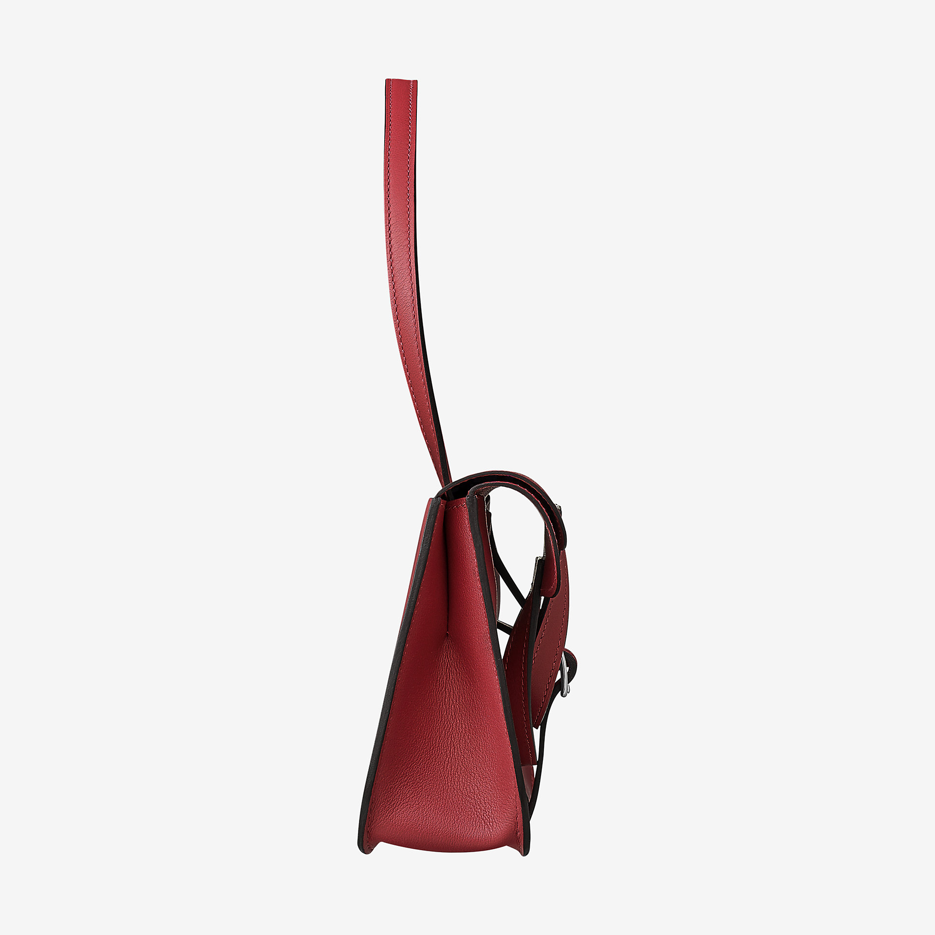 Hermes mini Halzan bag Rouge grenat Swift 小牛皮手提包