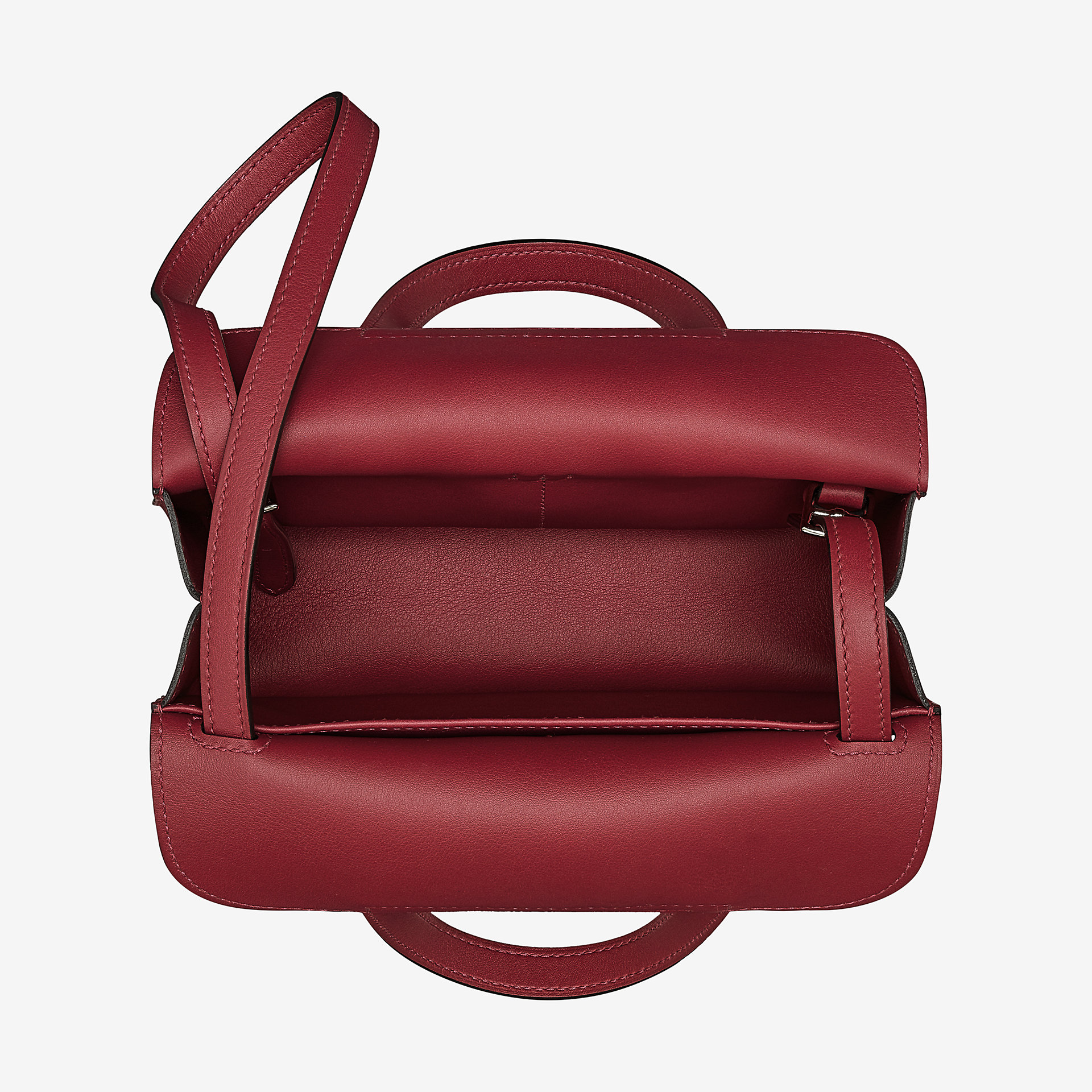 Hermes mini Halzan bag Rouge grenat Swift 小牛皮手提包