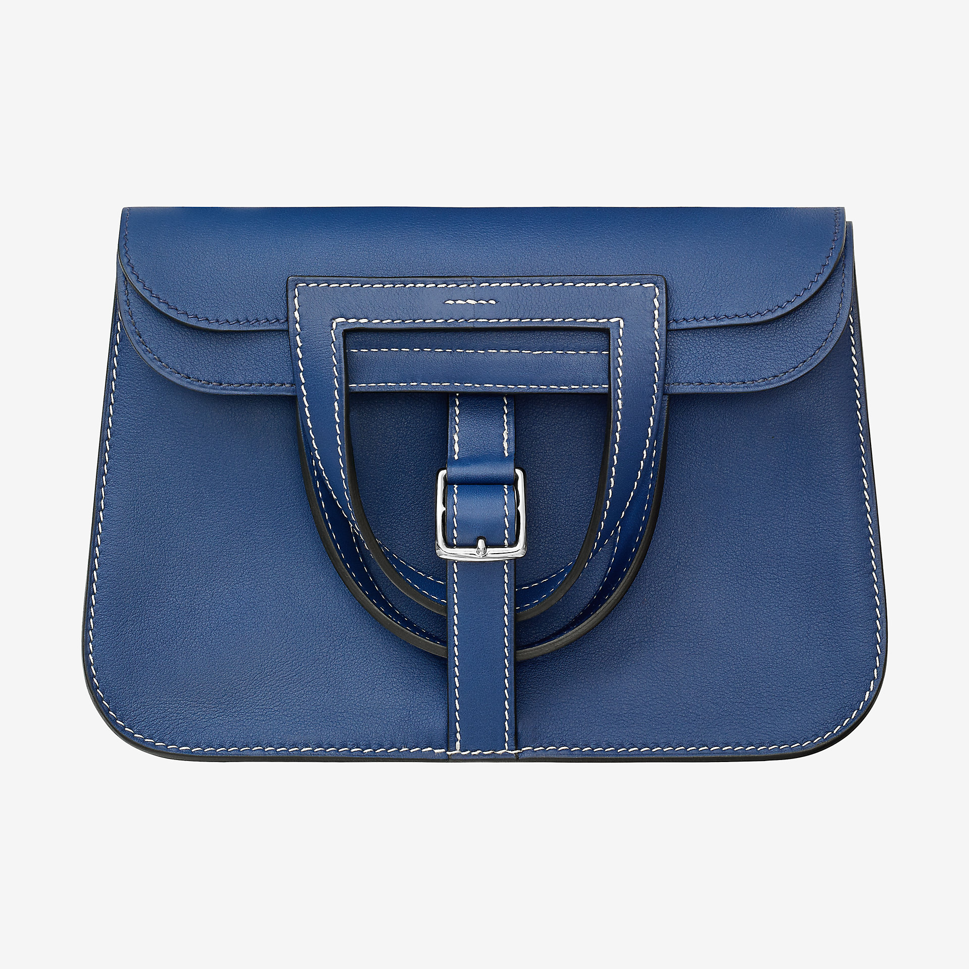 爱马仕Hermes Halzan mini bag迷你手提bleu saphir Swift calfskin 小牛皮