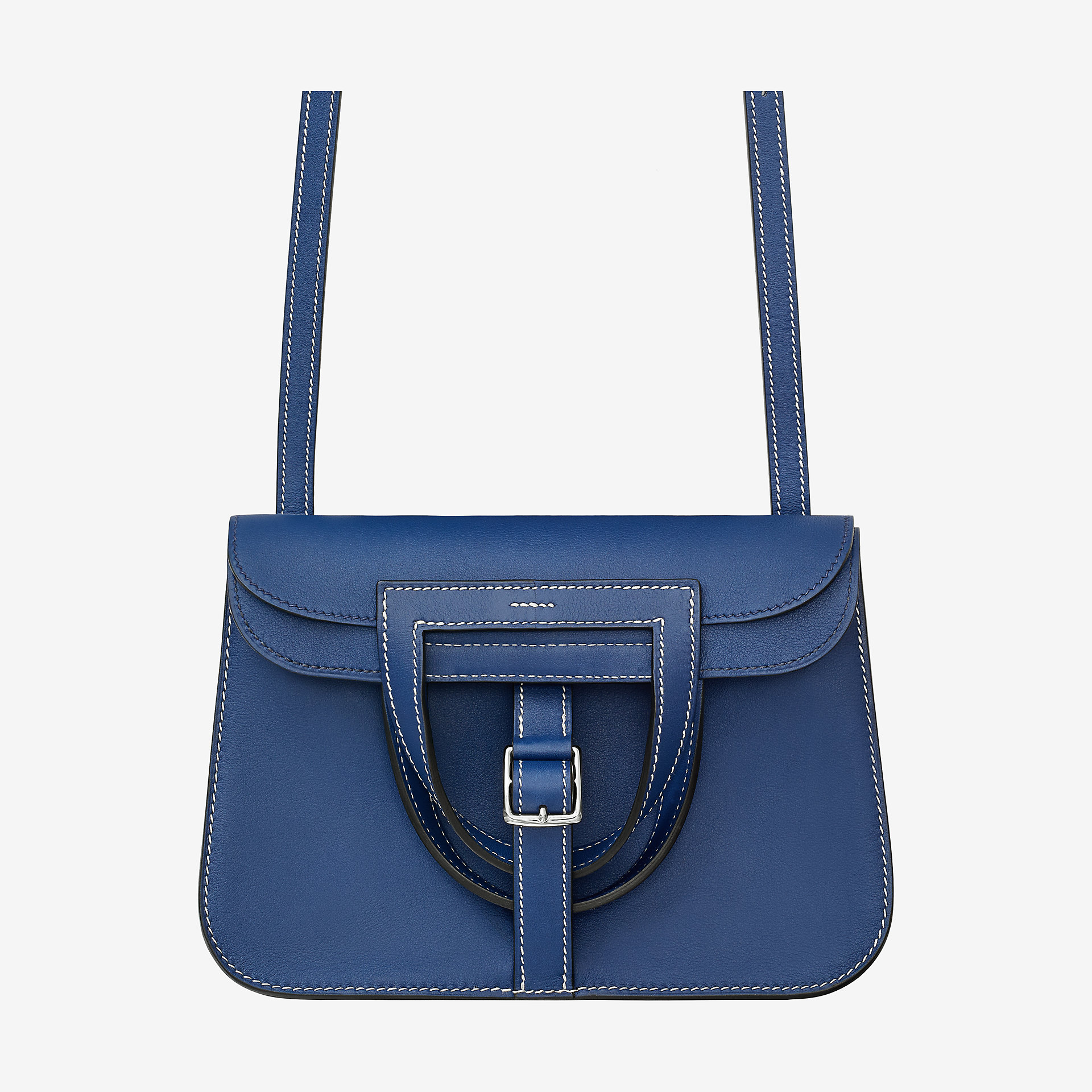 爱马仕Hermes Halzan mini bag迷你手提bleu saphir Swift calfskin 小牛皮