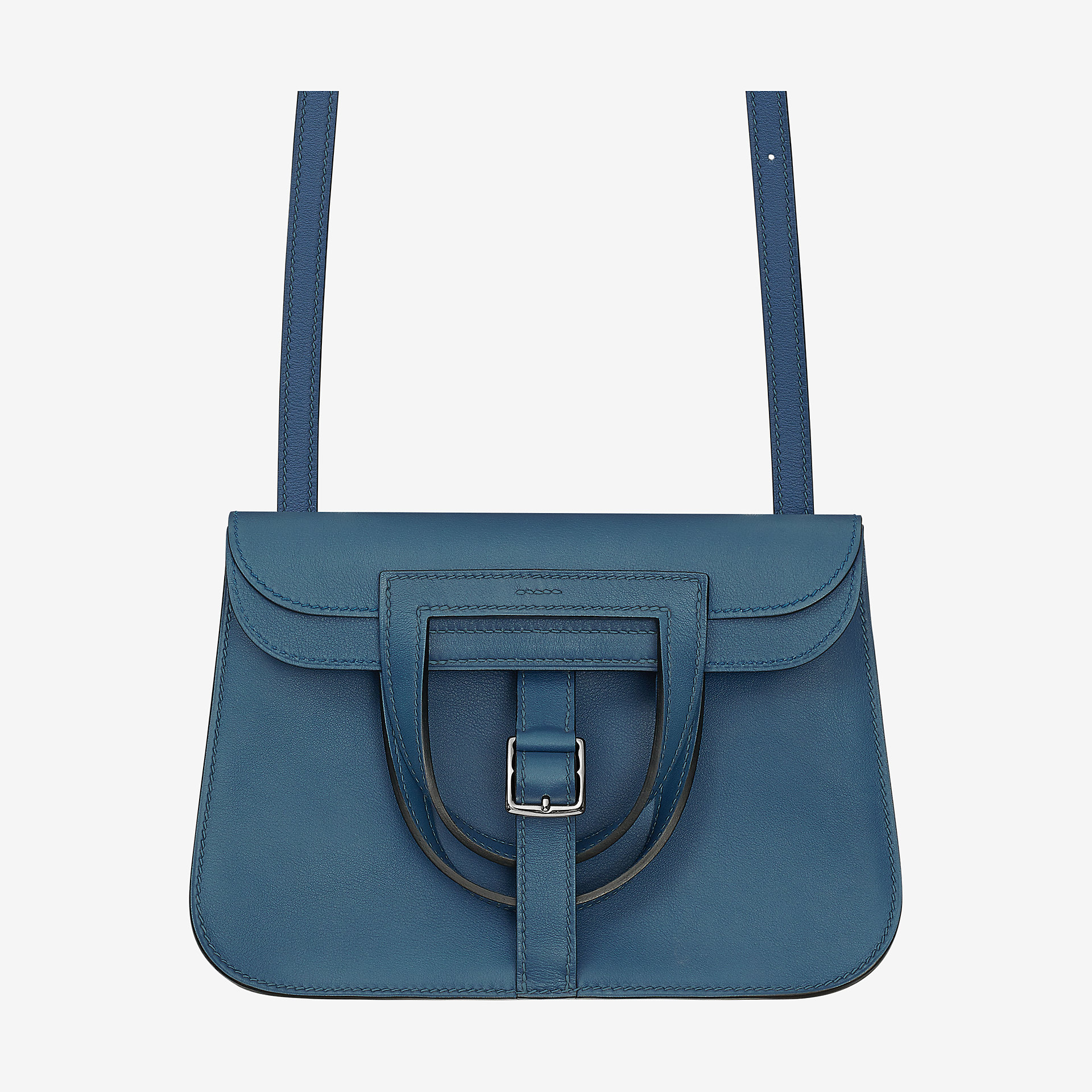 爱马仕Hermes Halzan mini bag迷你手袋 bleu agate Swift calfskin 小牛皮