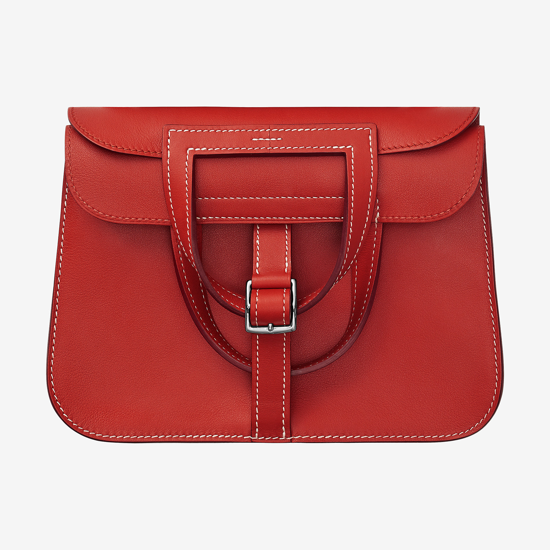 爱马仕Hermes Halzan mini bag rouge tomate Swift calfskin 小牛皮手提包